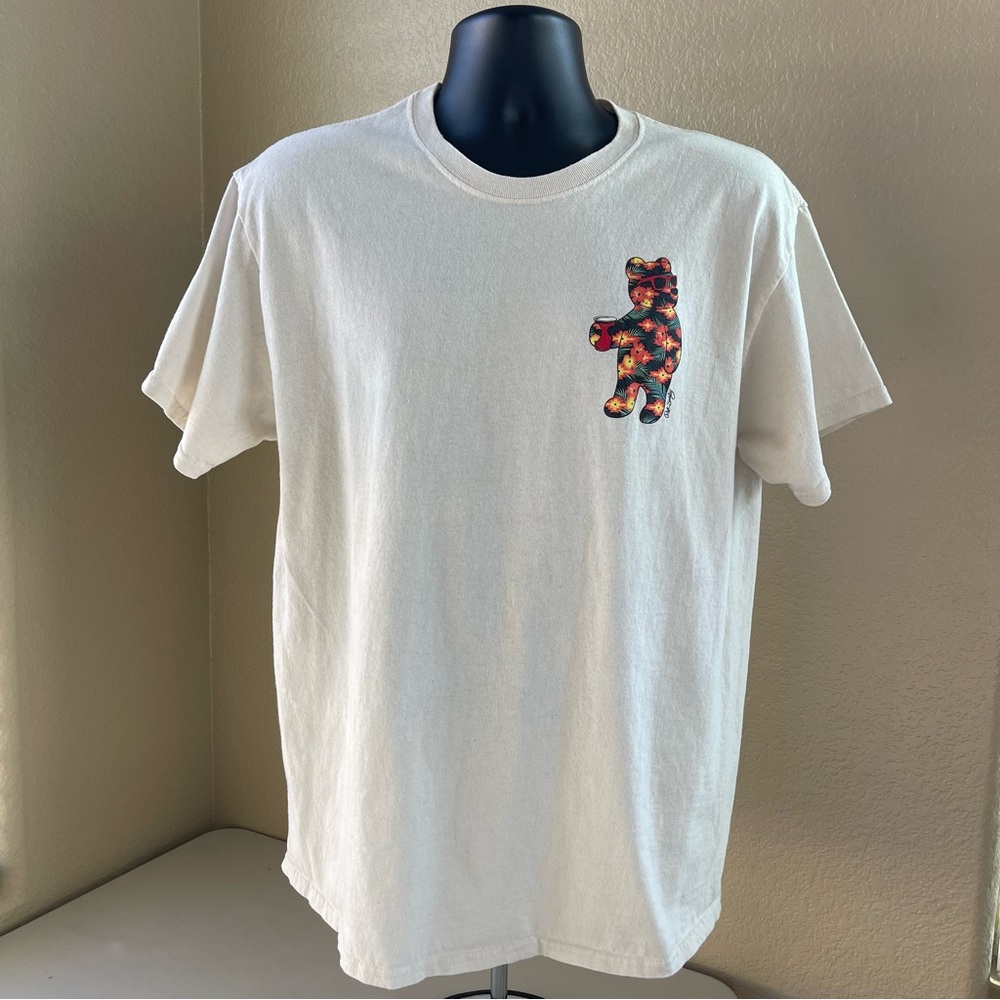 🛍️3/$15🛍️ RIOT SOCIETY Bear Graphic T-Shirt Men’s L Beige Tan